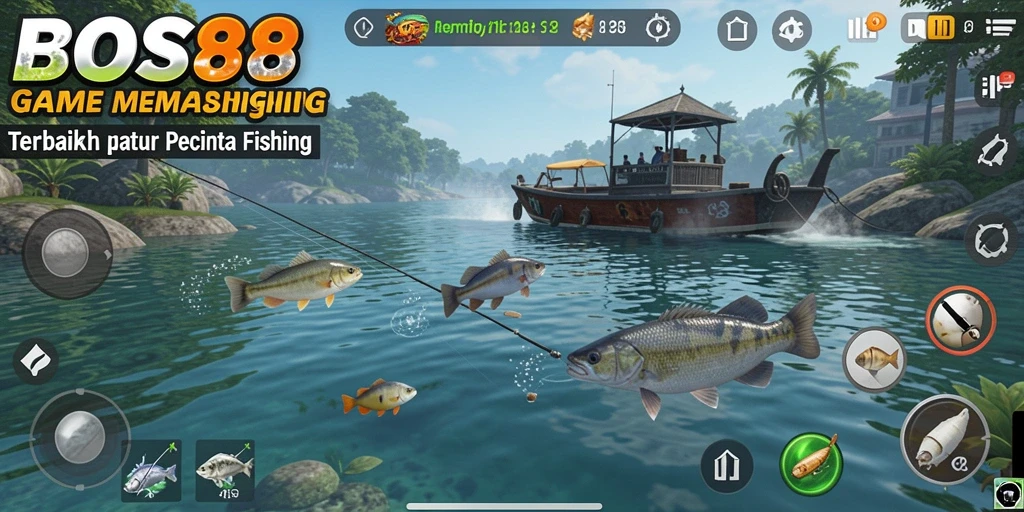 Screenshot BOS88 menampilkan aksi memancing yang menegangkan dan memukau.
