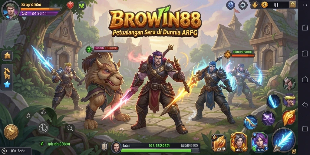 Screenshot BROWIN88 menampilkan aksi petualangan di dunia ARPG yang menakjubkan.