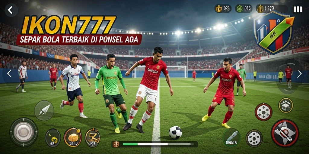 Tampilan gameplay menarik dari IKON777 dengan aksi sepak bola yang seru.