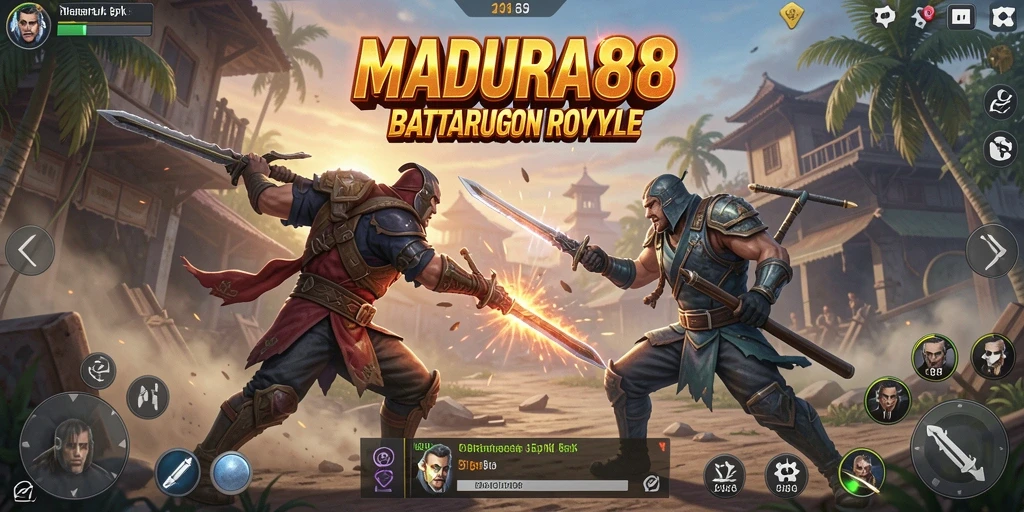 Tangkapan layar menampilkan aksi sengit di lapangan tempur Battle Royale.