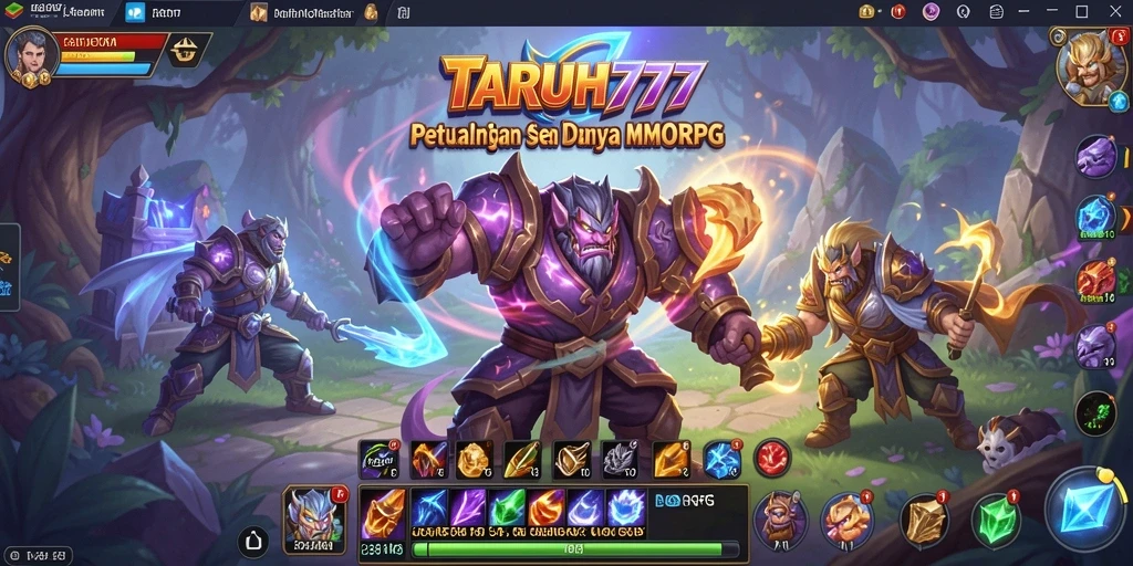 Tampilan gameplay TARUH777 dengan aksi pertempuran yang mendebarkan.